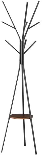 HOMCOM Porte-Manteau Trépied Design Contemporain 45L x 45l x 180H cm Marron
