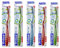 TRISA We Care - The First Sustainable Toothbrush Made from Recycled PET Bottles - 100% Recyclable PET Handle - Ecological Castor Oil Bristles - Made in Switzerland - Pack of 5