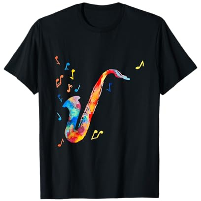 Saxo Jazz Notes De Musique Saxophone T-Shirt
