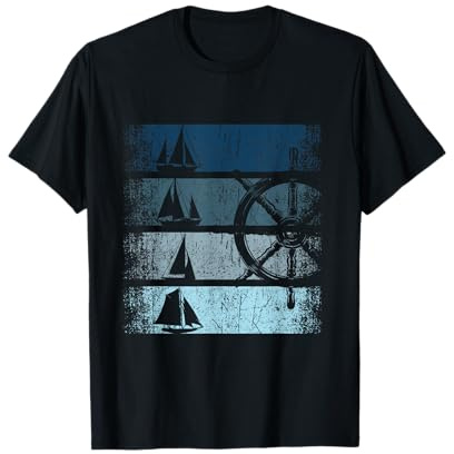Rétro Vintage Voilier Sailboat Sailing Sailor Cadeaux T-Shirt