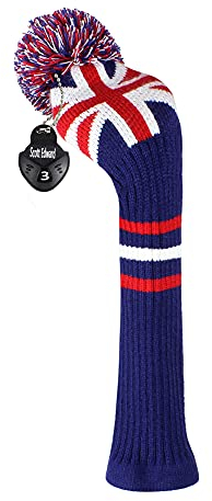 Knit Hybrid Golf Club Covers Fits Hybrids/UT Classical Fine Stripes with Long Neck Funny and Fresh Colors (UK Stripes)