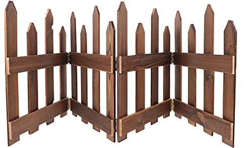 EXCEART Weihnachten Holz Zaun Garten Zaun Holz Latten Landschaft Einfassung Dekorative Grenze Hof Partition für Weihnachten Baum Garten Rasen Hof