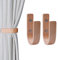 OCIOLI Lot de 2 embrasses de Rideaux en Bois en Forme de U - Fixation Murale pour Rideaux (Wood, 2)
