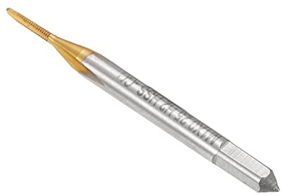 CoCud 1Stk Gewindefräser Metrisch M1 x 0.25 Gewinde Titan Beschichtung Machine 3 Gerade Flöten Schraube Einfädeln Werkzeug - (Anwendung: für Abhören Bohrung Machine)