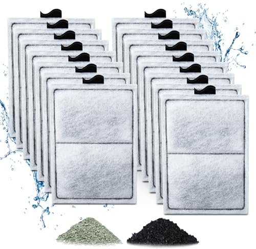 Zuqqony 15 Pack PF-L Filter Cartridges Compatible with Top Fin Silenstream PF20, PF30, PF40 and PF75 Power Filters, Remplacement Aquarium Carbon Cartridge with Zeolite