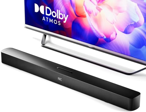 GEOYEAO Barra de Sonido para Smart TV con Dolby Atmos 2.1 Canales 190W 37 Pulgadas Sonido Envolvente Sistema de Cine en casa, HDMI-ARC/BluetoothOptical/AUX/conexión para TV/proyector/Reproductor de