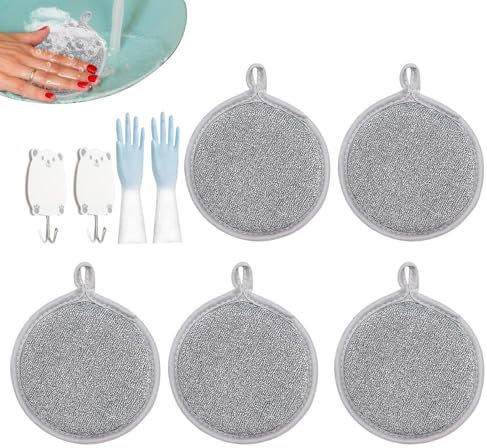 Trapos para lavar platos, 6 paños de malla de alambre | Paño para fregar platos, trapos multiusos para lavar platos en monocapa húmeda y seca, toallas de secado rápido para limpiar cosas