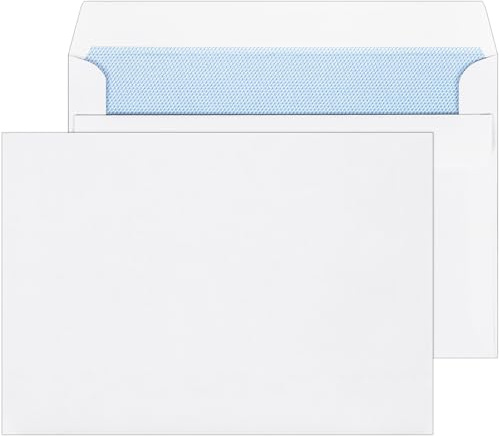 Officely C6 Self Seal Wallet Envelopes 90 GSM 114mm x 162mm, White - Pack of 25