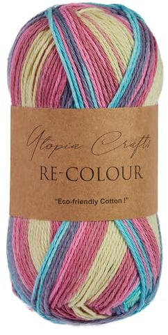 Utopia Crafts Re-Colour Knitting & Crochet Yarn 100g (Tropical Mix)