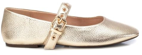 XTI - Bailarinas Mujer Oro - Calzado Cómodo y Versátil - Moda Casual - Modelo 14402102 (Talla 38)