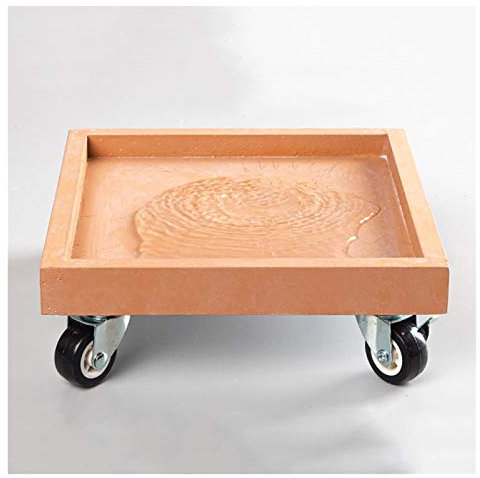 MYVVKIA Rollbarer Pflanzkübel mit Rollen, runder Pflanztopf-Untersetzer auf Rollen, 20/30/40 cm, Pflanzpaletten-Transportwagen aus Kunststoff mit Rollen, Pflanzkübel-Ständer für