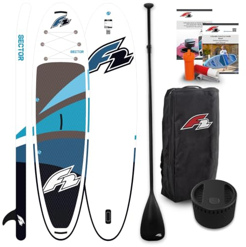 F2 Stand up Paddle Board Sector SMART SUP mit E-Pumpe 11,5 Blau