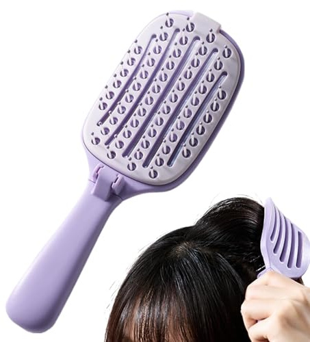 Self-Cleaning Hair Brush - Foldable, Anti-Static Massage Comb, Styling Accessories | For Women, Girls, Wives, Mothers, Home, Salon, Hotel, Travel, Swimming, Pool, Daily Life, Care