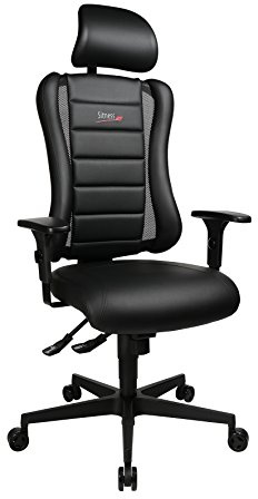 Topstar Sitness RS Büro-/Gaming-/Schreibtisch- Stuhl, inkl. Armlehnen und Kopfstütze,schwarz, 60 x 68 x 139 cm