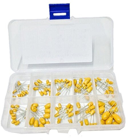 DollaTek 10Värden 16V 1uF~100uF tantalkondensator blandat kit med plastlåda – 100 st