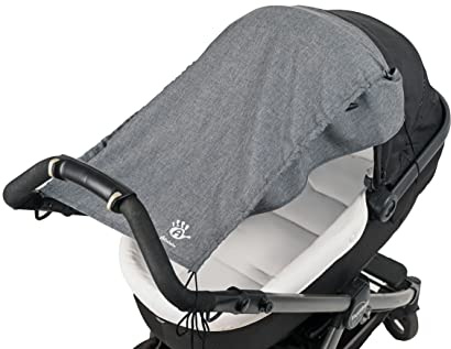 Altabebe AL7013-30 Sonnensegel Lifeline mit Seitenschutz für Kinderwagen/Buggys, dunkelgrau