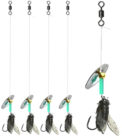 Moscas para pesca con mosca, cebo de pesca con mosca, 5 unidades, cebo de pesca con mosca, moscas de pesca, cebo para pesca con mosca para agua salada de agua dulce, salmón de pesca, trucha iris