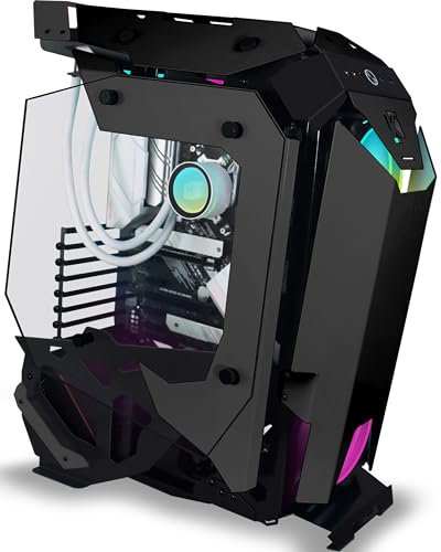 ANSAITE C650 Mech PC Case - ATX Tower Gaming Computer Case with Tempered Glass (650-black)