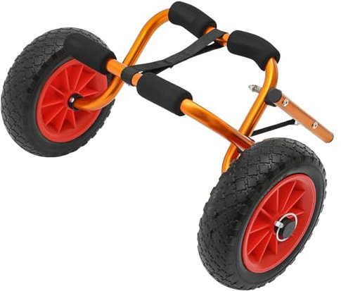 TanjcXliu Kajakwagen Schlauchboot Sup Trolley Kajak Zubehör Transportwagen Klappbar Faltbarer Kajak-Wagen, 80kg Tragkraft, stoßdämpfende Sponge-Pads, für Kajaks, Kanus und SUPs