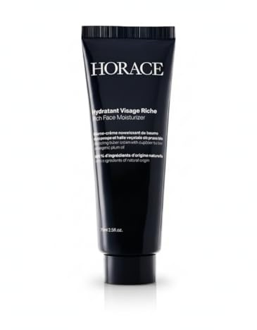HORACE Rich Face Moisturiser for Men - Unscented, 75 ml | Hydrating Cream with Prickly Pear Oil and Shea Butter - Moisturising Skincare for All Skin Types