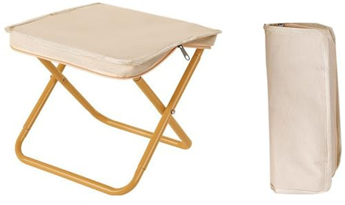 kesurpae Liten campingpall Kompakt utomhuspall för vandring Polyester lättviktig bärbar pall lättviktig hopfällbar pall, B