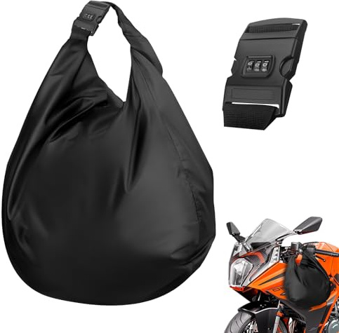 Eirolace Bolsa para Casco de Motocicleta con candado de combinación, 30L Gran Capacidad Bolsa de equitación para Exteriores Montar Moto Baloncesto Cicli, Impermeable Accesorios de Motocicleta