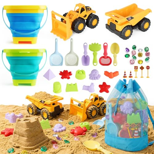 UBeesize 37 Stück Sandspielzeug, Sandkasten Spielzeug