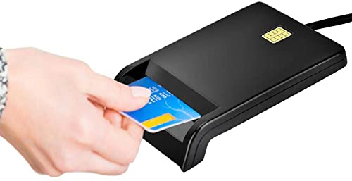 Bewinner USB-Smartcard-Leser, Touch-Chip-Kartenbetrieb CAC-Speicherkartenleser mit Mehrfachfunktion für ID CAC DNIE-ATM-IC-SIM-Bankkartenanschluss für