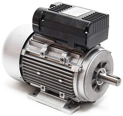 WilTec Moteur électrique monophasé 2 pôles – 230 V, 2,2 KW (3 CV), 2850 TR/Min – avec Condensateur de démarrage et Bobinage en Aluminium – Moteur asynchrone