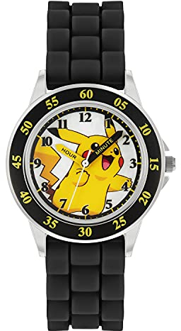 Pokémon Unisex-Kinder Analog Quarz Uhr mit Silikon Armband POK9048