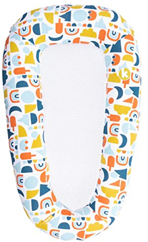 Koo-Di Day Dreamer Breathable Baby Nest - Big Little Adventures | Soft Portable Baby Pod for Supervised Sleep, Tummy Time & Playtime | With Removable Cotton Cover & Carry Bag | Lightweight & Foldable
