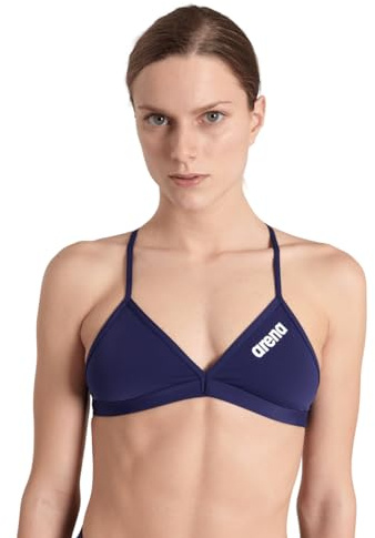 arena Performance Team Solid Women's Swimming Bikini Top, Quick-drying Swimsuit in arena MaxFit ECO-FABRIC with Maximum Chlorine and Salt Resistance, UPF 50+ UV protection
