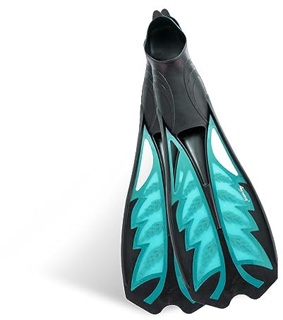 OLYSPM Schwimmflossen Taucherflossen Flossen Erwachsene mit Rutschfester Sohle und Doppeltem Drainagedesign,Schnorchelflossen zum Schnorcheln,Schwimmen,Tauchen Training