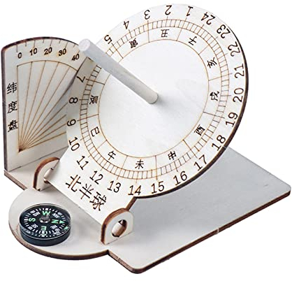 MONOJLY Sundial-Models Equatorial-Sundial Clock Scientific Models-Sundial Desktop Ornaments Geography Teaching Tool for Students