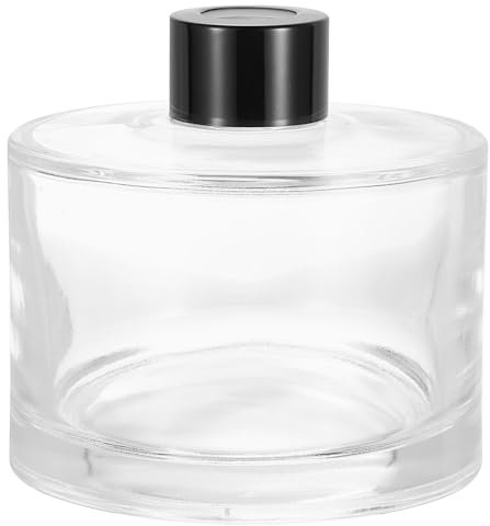 sourcing map 250ml/8.5oz Empty Glass Diffuser Bottle 3.5 x 3.6 Refillable Fragrance Accessories Aromatherapy Jar Container for Replacement Reed Diffuser DIY Home Bathroom Transparent