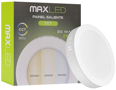 Maxled, Light is Led! 24W Klein Hell LED Deckenleuchte Flach Rund Decke Lampe Ø224mm Deckenlampe Panel 2500lm Badlampe 3CCT 3000K-6500K Warmweiß/Neutralweiß/Kaltweiß Nicht Dimmbar 220V-240V Weiß