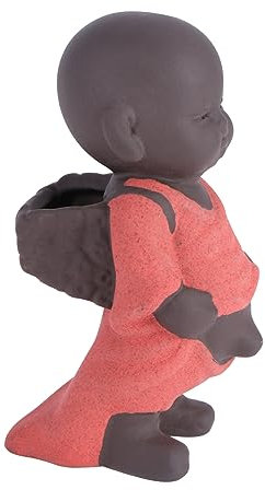 TOPPERFUN Clay Monk Statue Kreative Tischdekoration Für Teezermonie Und Meditation Zen-mönch Figur Für Entspannende Atmosphäre Im Zuhause Oder Büro