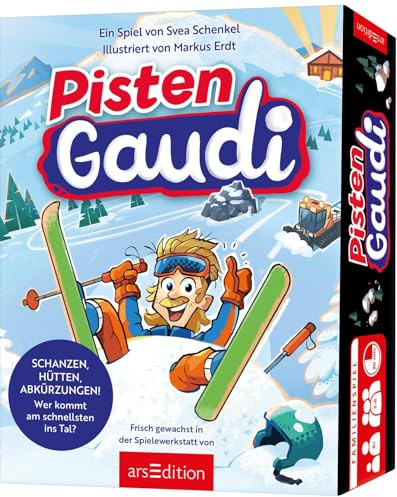 Ars Edition Pistengaudi - Familienspiel - Kartenspiel - 2-5 Spieler - ab 8 Jahre - 15 Minuten