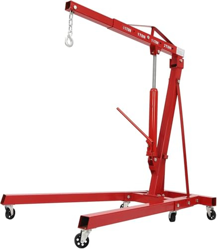 Grue d'atelier pliante avec roues pour soulever des voitures et des essieux de voiture