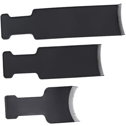Mipcase Peigne à Coloration Cheveux Brosse à Teinture 3 Pièces Grosse Moyenne Petite Taille Noir Protection Cuir Chevelu Usage Professionnel Salon Et Domicile