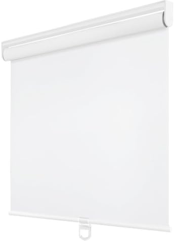 Estor Enrollable Opaco Sin Cordón,Persianas con Resorte para Ventanas,Cortinas de Tela de Poliéster,Aislamiento Térmico,para Hogar y Oficina,Fáciles de Instalar,Personalizadas (White)