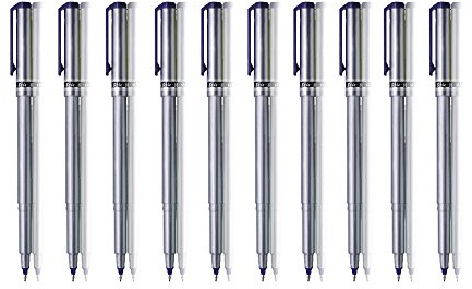 STIC 10 Black Fineliner Pens Set Fine Point Pens 0.5mm Fineliners Black Coloured Pens