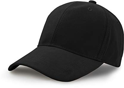 UltraKey Suede Baseball Cap, Unisex Faux Suede Leather Adjustable Plain Hat Baseball Cap Black