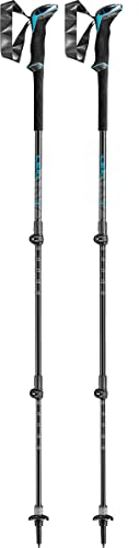 LEKI Makalu Lite AS Stöcke, Black-Dark Anthracite-Petrol, 100-135cm