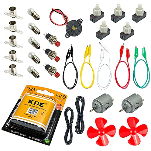 InputMakers – Fortgeschrittene Pädagogische Elektro Kit – Elektrobaukasten für Kinder, Elektronik Baukasten, Elektro Baukasten, Kinder Electric, Elektro Experimentierkasten, Easy Elektro Start