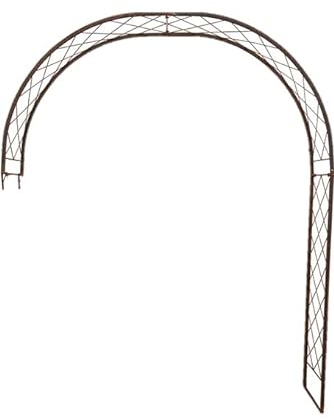 KUHEIGA Verzinkter Wandrosenbogen Metall B: 200cm / H:250cm, Rankbogen Zink, Metall-Bogen, Halbbogen