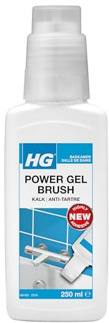 HG Power Gel Brosse Détartrant Détartrant Détartrant Anti-Calcaire Restes Nettoyant Salle de Bain 250ml