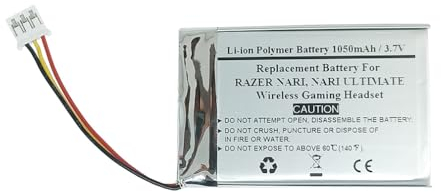 STARTONG 1050mAh 3.7V Replacement Battery for Razer NARI, NARI Ultimate Wireless Gaming Headset DEN-523450PCN-R