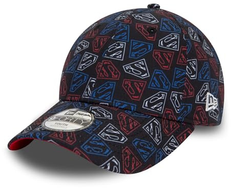 New Era Superman Casquette de Baseball pour Enfants visière courbée DC héros Bande dessinée Casquette Chapeau réglable Noir