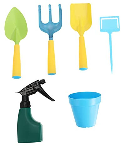 BRIGHTFUFU Gartenspielzeug Set Für 6 Teiliges Anzuchtset Mit Bunten Mini Schaufeln Kinderhandschuhen Und Pflanzwerkzeugen Ideales Gartenwerkzeug Für Kleine Gärtner Und Spiel Im Freien